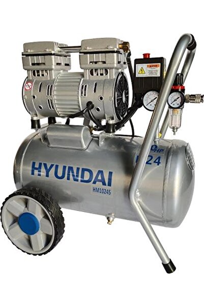 Hyundai HM1024S Hava Kompresörü Sessiz & Yağsız 750W 24 Lt.