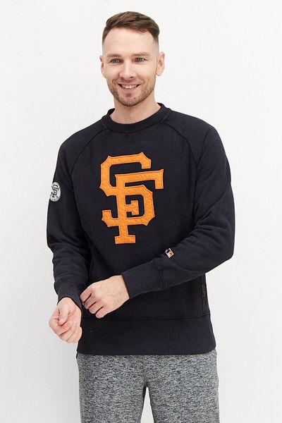 Champion Men Sportswear Fit Long Sleeve Baseball Sweatshirt, Washed Black