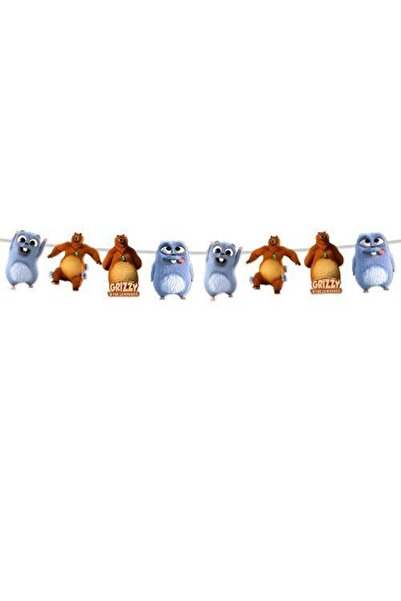 Parti Dükkanım Grizzy Ve Lemmingler Dekoratif Banner 155x18 Cm