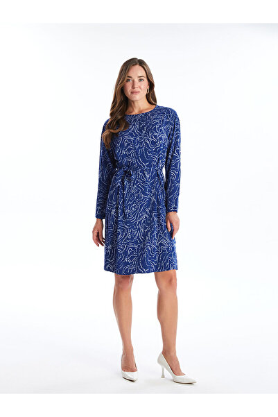 LC Waikiki Рокля с шарки и кръгло деколте