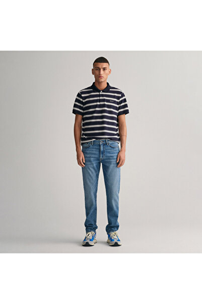 Gant Erkek Mavi Slim Fit Jean Pantolon