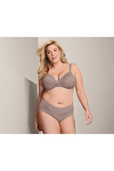 Tchibo Women Non Wire Padded Soft Cup Bra, Almond