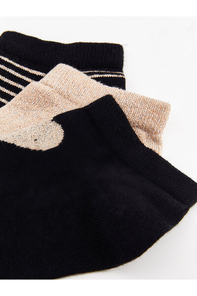 LC Waikiki Lcwk Шарени дамски ботуши Чорапи 3 бр