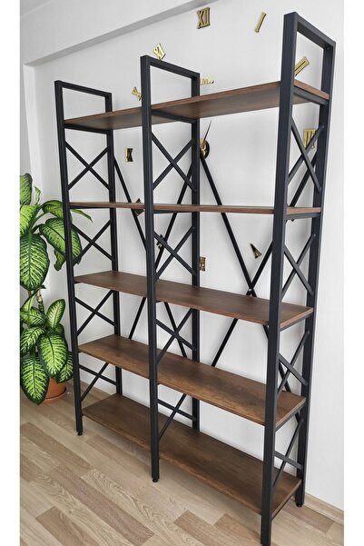 Metin Güneş Mobilya Dekoratif Ahşap Kitaplık 200x133 Cm Ktp102