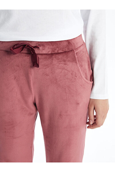 LC Waikiki LCW DREAM Plain Velvet Women's Pajama Bottom with Elastic Waist