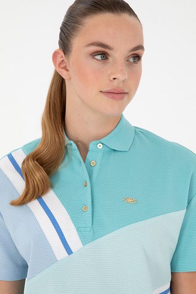 U.S. Polo Assn. Women's Mint Polo Neck T-Shirt 50283374-Vr090