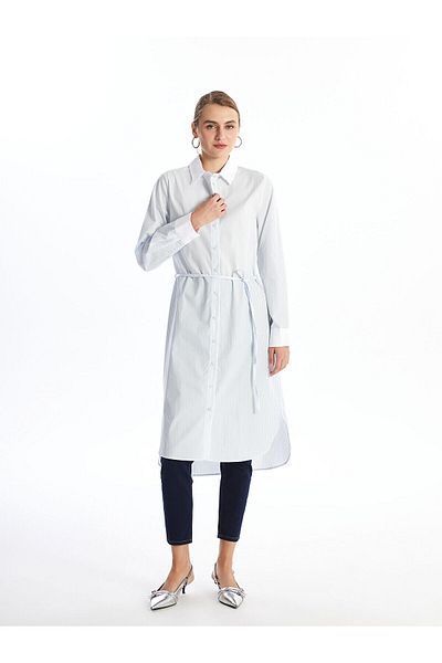 LC Waikiki Tunica camasa de dama oversize cu dungi Lcwk
