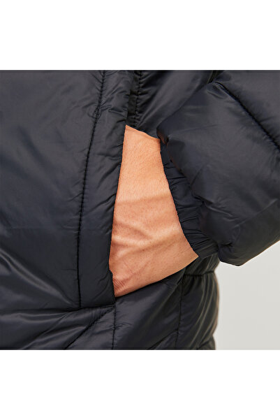 Jack & Jones Jack&jones Sprint Puffer Colar Erkek Siyah Dik Yaka Mont