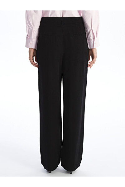 LC Waikiki Özmarka New Season Loose Fit Straight Linen Blend Women's Trousers