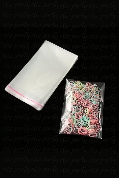 MERT AMBALAJ ÜRÜNLERİ 11X20Cm Glossy Gelatin Sachet - with Clear Tape, Adhesive Opp Bijouterie Accessory Packaging Bag 100S