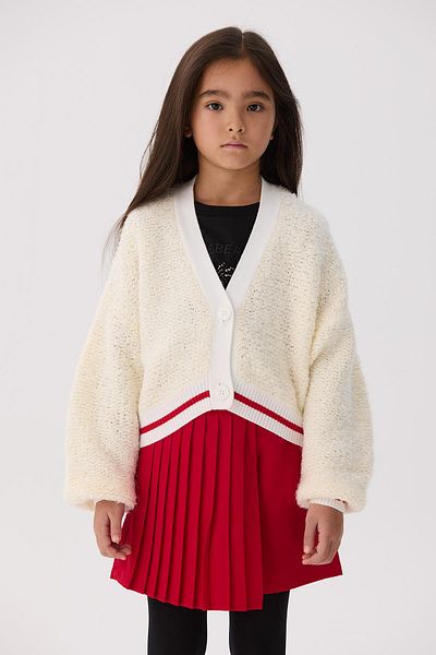 Iceberg Bg Store Κοριτσίστικη ζακέτα σε ανοιχτό λευκό χρώμα