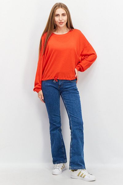Esprit Women Round Neck Solid Sweatshirt, Red