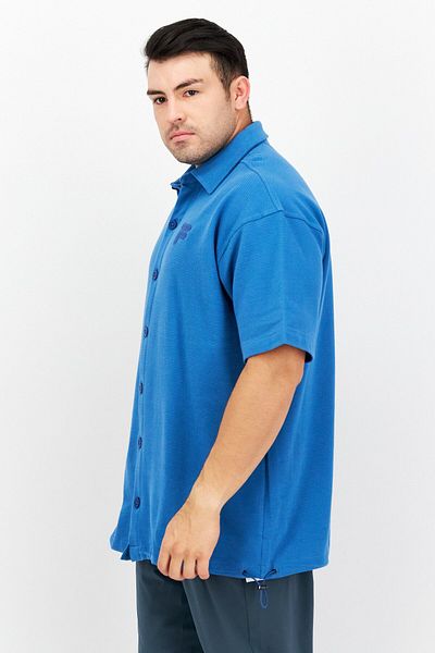 Fila Men Sportswear Fit Short Sleeves Outdoor Polo Shirt, Blue
