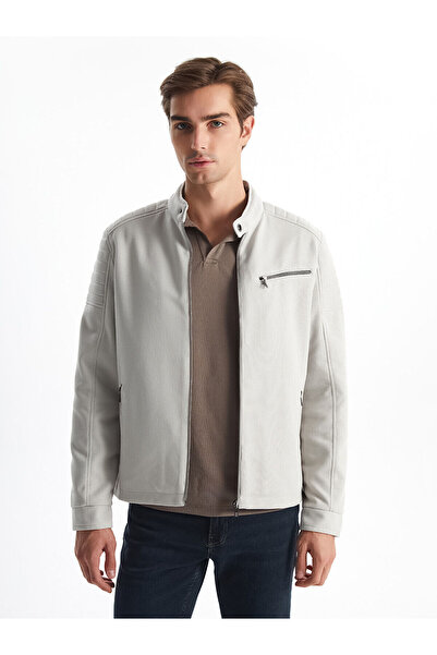 LC Waikiki Ανδρικό παλτό Slim Fit Biker Collar