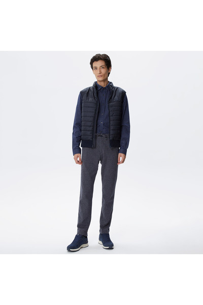 Lacoste Erkek Dik Yaka Kapitone Lacivert Yelek