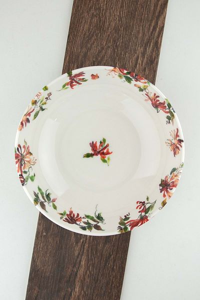 Bursa Porselen Dekor Honeysuckle Oversized Porcelain Salad Bowl