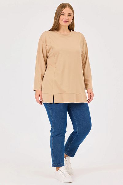 Gala-Xi Galaxi Mink Large Size Round Neck Tunic 4004