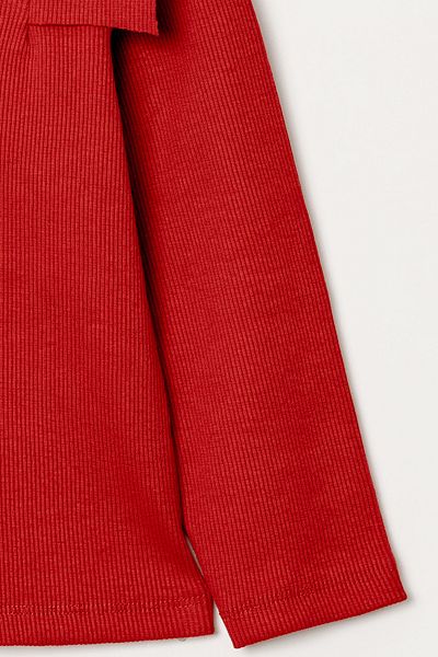 Smile Kids Baby Girl Red Shoulder Ruffle 1-5 Years Sweatshirt - 3543-4