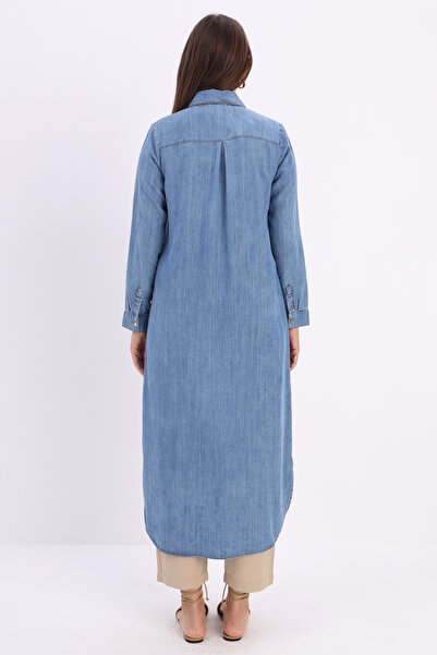ALLDAY Mavi Denim Uzun Gömlek Tunik