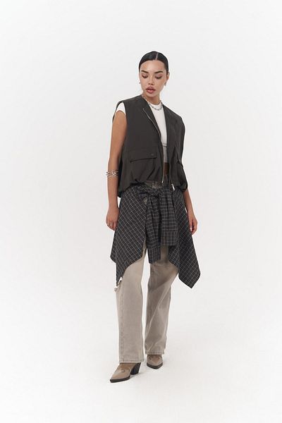 MAİ COLLECTİON Hardy Anthracite Bomber Vest