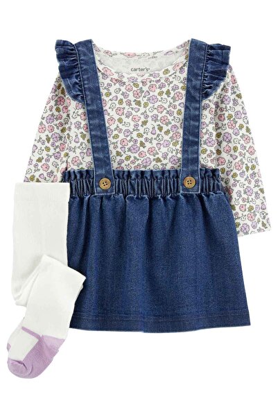 Carter's Kız Bebek Salopet Set 3'lü Paket