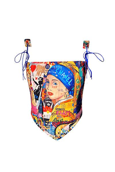 EZOP Tasarım Pop-Art Korse Büstiyer