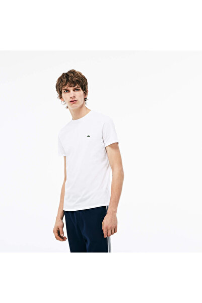 Lacoste Erkek Regular Fit Bisiklet Yaka Beyaz T-Shirt