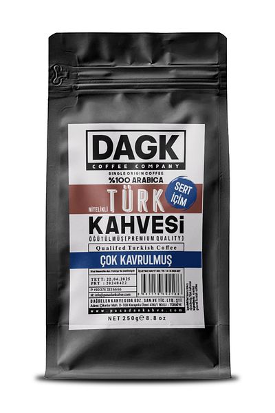 Dagk Turkish Coffee 250 Gr Qualified Very Roasted (Hard Drinking)