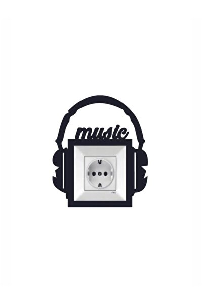 Genel Markalar Müzikli Kulaklık Desenli Dekoratif Priz Çerçevesi