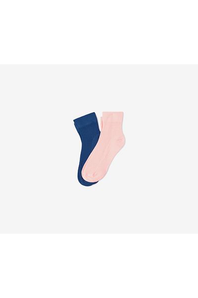 Tchibo Kid Girl 2 Pairs Of Socks, Navy and Pink