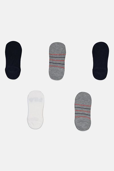 Fila Kids Boy 5 Pair Invisible Socks, Black