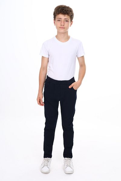e-çocuk Boy's School Trousers with Camisole and Elastic Waist 8431-8331