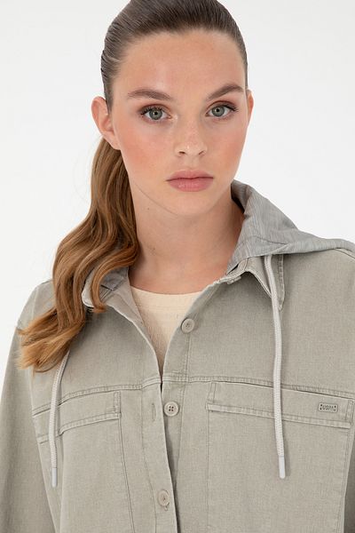 U.S. Polo Assn. قميص نسائي كاكي فاتح بأكمام طويلة 50291070 -VR183