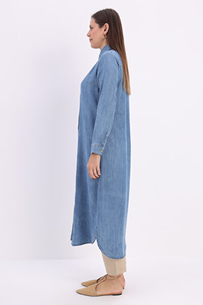 ALLDAY Mavi Denim Uzun Gömlek Tunik