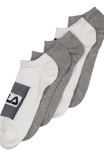 Fila Men 12 Pair Brand Logo Ankle Socks, White
