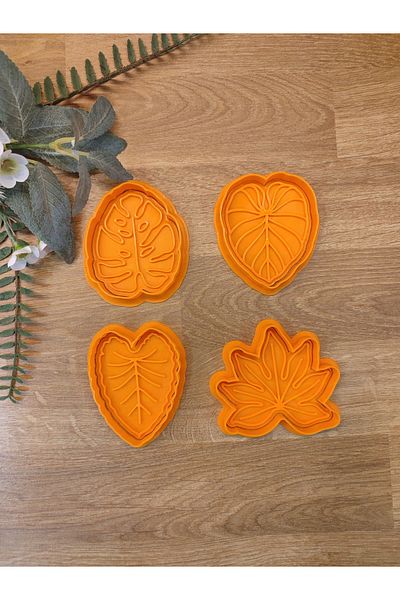 Maflen Leaves Monstera Plane Autumn Leaf Cookie Mold Set