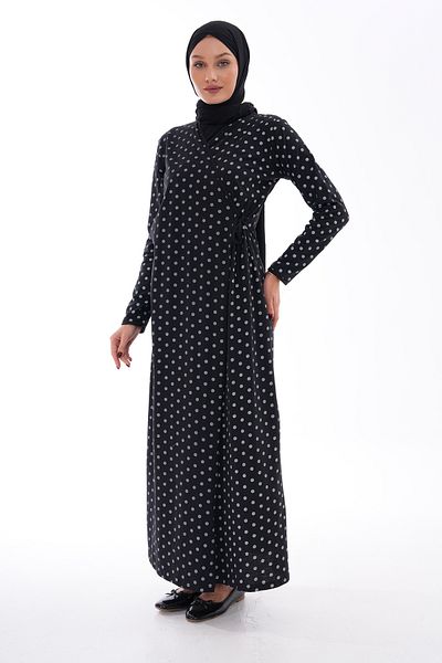 medipek Polka Dot Cotton Prayer Dress - Tie-Up Design