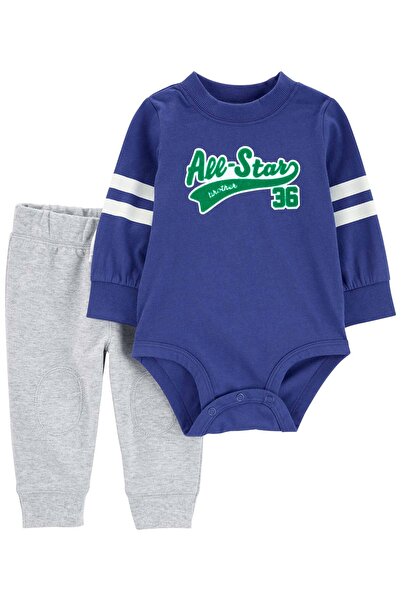 Carter's Erkek Bebek Body Pantolon Set 2'li Paket