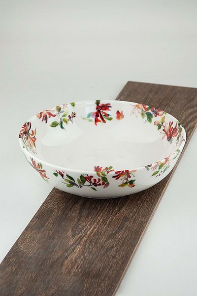 Bursa Porselen Dekor Honeysuckle Oversized Porcelain Salad Bowl