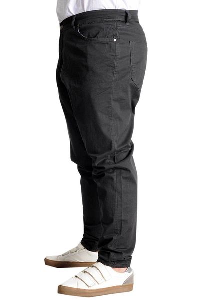ModeXL Milano Classic 20902 - Linen 5 Pocket Large Size Trousers Anthracite
