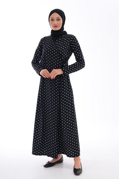 medipek Polka Dot Cotton Prayer Dress - Tie-Up Design