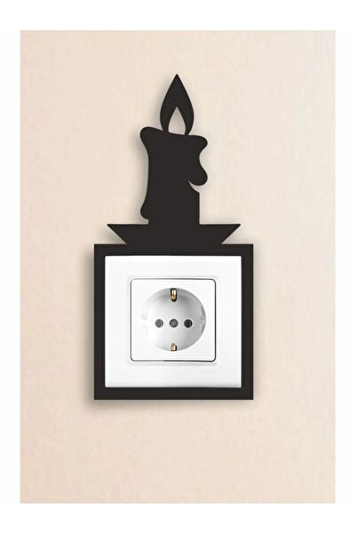 2holgun Cadru decorativ pentru priză cu model de lumânare