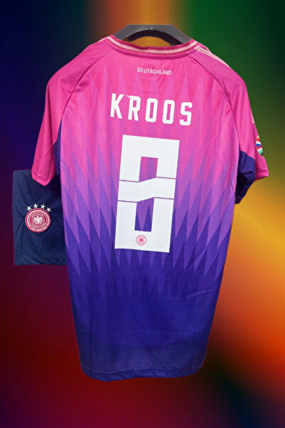 kombinezyum Almanya 2024 Toni Kroos Deplasman Pembe Çocuk Forması Forma Şort ...