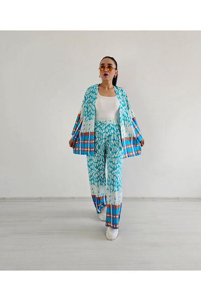 Altı Üstü Butik Set kimono din viscoză cu model de piatră