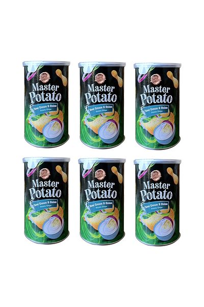 Master Potato Onion & Sour Cream Chips 60 Gr X 6 Pieces