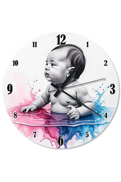 ekart Colorful Baby Shaped Wall Clock