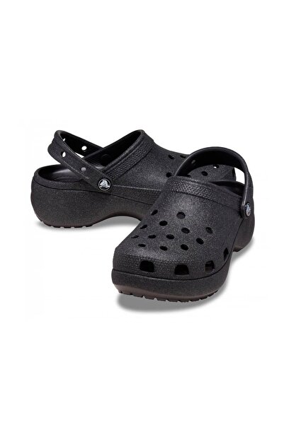 Crocs Classic Platform Glitter Clog W Kadın Terlik - Siyah