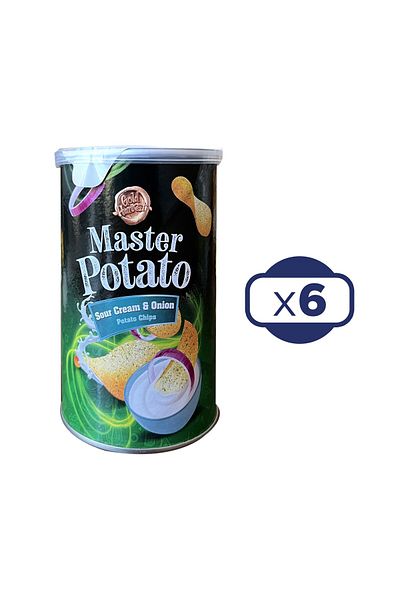 Master Potato Onion & Sour Cream Chips 60 Gr X 6 Pieces