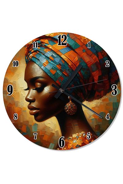 karizmart African Woman Design Wall Clock