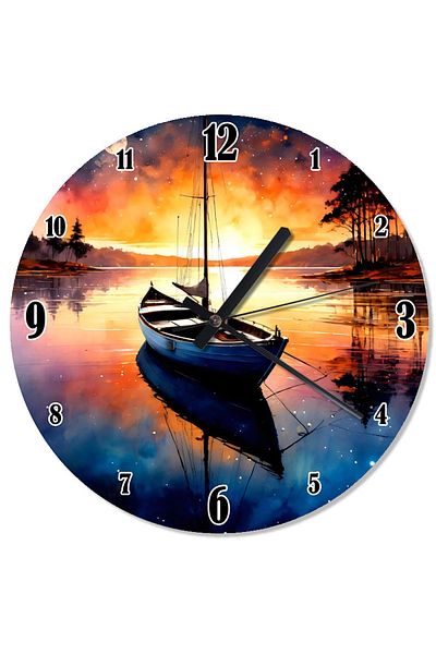karizmart Sailing on Sunset Silent Wall Clock